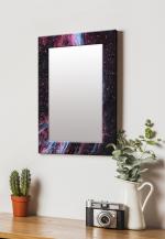 999Store Black Rectangular MDF Pattern Printed Wall Decorative Mirror 14 inch x 20 inch (MirrorSMP176)