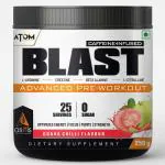 AS-IT-IS ATOM Blast Advanced Pre-workout 250gms | Caffeine & L- Arginine Infused | Optimizes Energy | Increase Strength & Pumps | Guava Chilli flavour