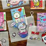 Le Delite Cartoon Pencil Pouch Folder 10 Piece With Spiral Diary With Pen 10 Pieces(Pack Of 10)