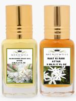 Menjewell Combo Pack Of 2PCs Attar(Rajnigandha 5ML,Raat Ki Rani 5ML) Attar Perfume (Floral)