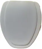 ELEGANT CASA Colour White A-22 Soft-Closing Cascade PP Seat Cover Commode Cover (43 x 36 cm) Adjustable Hinges (Hole distance) from 13-18CM; White