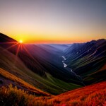 Love Creation A4 Size poster print for creative wall art- purple-mountain-majesty-10894(Non Sticker)