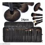 DUNV'S BIG BOOM BEAUTY PROFFESIONAL FACE MAKEUP BRUSHES PACK OF 24 PC WITH BRUSH HOLDER LEATHER POUCH