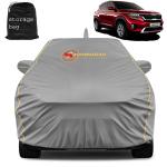 Automozexo Seltos Grey Car Cover With Mirror Pockets For Kia