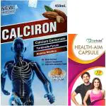 Herbshd Ayurvedic HEALTH AIM 50 Cap & CALCIRON Syrup 450ml For Calcium & Bone Nutrient