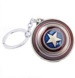 Blue Aura Sn Racers Multicolor Metal Captain America Rotating Shield Keyring And Key Chain