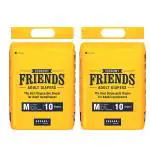 Friends Economy Adult Diapers Tape Style - 20 Count (Medium) with odour lock and Anti-Bacterial Absorbent Core