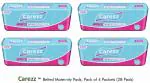 Carezz Belted Maternity Pads | 28 Pads | Pack of 4 Packets | for heavy flow during postpartum discharge