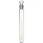 ABGIL Borosilicate Glass Test Tube With Stopper and Graduation 50 ml Capacity - Height x Dia (200mm x 25mm)