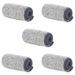 JAAMSO ROYALS PowerClean Flat Microfiber Large Refill Two Way Lock for Large Bucket Mop ,Easy Floor Cleaning Mop Cloth for Home,Office ( 38 X 12 CM ) 5 Pcs