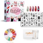 Royalkart Nail Art Stamping Kit Jumbo Image Plate With Multicolour Soft Nail Silicone Stamper and Scrapper