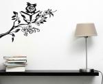 Lanstick Vinyl Black Owl In The Tree Image Self Adhesive Wall Sticker24 inch