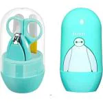 Ineffable Baby Nail Scissors Gorgeous Trimmer Sets Safety Care Nail Cutter Nail Scissors Nails Suit Baby Nail Cutter Kit (4 in1 Set) (Sky Blue)