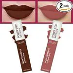 Forfor Cocoa Brown, Sandy Nude Long Last Matte Lipstick 4 Ml (Pack Of 2)