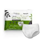 CareDone Disposable White Period Panties for Sanitary Protection for Women, Day and Overnight Panties for Regular Flow Up to 12 Hours Protection, Sanitary Pads Pant Style. (M, 6)