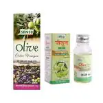 SANSU Combo Pack of Olive Vinegar And Olive Oil - 550 ml (Pack of 2)