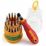 GK Enterprise 31 in 1 Multicolor Steel Screwdriver Tool Set Kit with Magnetic Holder 10 x 5 x 10 cm