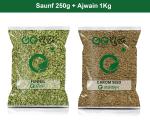 Goshudh Ajwain 1Kg & Saunf 250gm Combo Pack 1250g