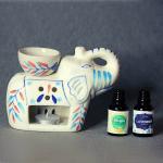 Brahmz Elephant Shape Aroma Oil Diffuser With Mogra And Lavender Aroma Oil l Home Décor l Stylish l Aroma Oil l Fragrance l Ceramic l Decorative Item l Burner