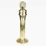 Shubh Sanket Vastu Brass Ashoka Stambh Emblem India Ashok Chakra Pillar Home Office Desk Artwork Showpiece Height 15 Inches