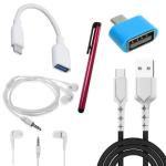 Eshopglee 3 Amp Micro USB Type C OTG Cable, Earphone, Stylus Pen (pack of 5)