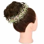Samyak Wedding Hair Pins | Crystal & Pearl Beaded Hair Vine For Bridal Bridesmaid Tiara Hair Accessories (GREEN)