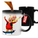 Mug Morning Mottu Pattlu Color Changing Magic Mug Cartoon Magic Mugs for Kids Ceramic Mug - White, 325ml