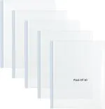 Shining Zon Plastic Strip File Folder for Document Sliding Bar Report Covers,30 Sheet Capacity, Transparent Resume Presentation File Folders Organizer Binder for A4 Size Paper Patti File (10 Pack)