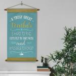 Indigifts Teacher Day Gift - Teacher Scroll Card 17 x 9.5 Inches A Truly Great Teacher Quote Printed Tapestry Scroll Card - Gift for Teachers by Students, Teachers Day Git