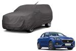 Auto Hub Car Body Cover Compatible for Maruti Suzuki Swift Dzire (Model : 2018-Till Date) with Mirror Pocket and Antenna Pocket, Water resistant, Elastic Bottom, Triple Stitched, 2X2 Grey Matty
