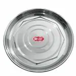 KITCHEN EXPERT Stainless Steel Dinner Plate 18 inch | Bhojan Thali for Serving | Steel Thali for Kitchen
