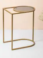 Nestroots Magazine Side Table Gold