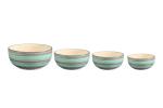 Caffeine Blue Stoneware Serving Bowl (Set Of 4pc)