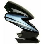 TAWAR ENTERPRISE Front Headlight Visor For Passion Plus (Black/Blue)