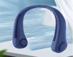 VOLKANO Wearable USB Rechargeable Battery Cooling Air Gadget Neck Fan For Personal Use In Kitchen,Yoga,Exercise And Outdoor Activities (BLUE)