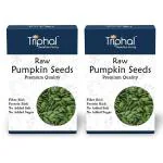 TRIPHAL Raw Pumpkin Seeds - Healthy Edible Seeds - 100g X 2 - Combo Pack