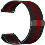 JOBINKA (Chain 23mm Boat Xtend Blac/Red) Stainless Steel 23mm Smart Watch Strap for Boat Xtend Smart Watch Strap ONLY FOR BOAT XTEND Watch Strap (Black/Red)
