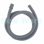 NEW WARE 2 Meter Front Load Fully Automatic Washing Machine Waste Water Drain Outlet Flexible Plastic Hose Pipe Tube/Extension Pipe/Discharge Pipe Washing Machine Outlet Hose (GREY COLOR)