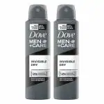 Dove Men Care Invisible Dry Spray Antiperspirant Deodorant, 150 ml - Pack of 2