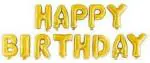 FANEX Solid Happy Birthday Foil Letter Balloon (Pack of 13)