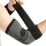Xfinity Grey Fitness Adjustable Elbow Brace with Strap 3D Knitted Super Compression (Pack of 2)