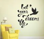 Lanstick Vinyl Black Walldecor Dreamy Quotes Image Self Adhesive Wall Sticker 24 inch