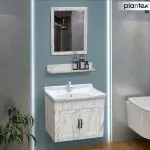 Plantex Bathroom Vanity Cabinet & Washbasin Set/Washbasin with Cabinet/Basin Cabinet for Bathroom with Mirror (White)