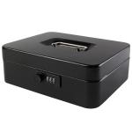 Crevizon Kyodoled Large Cash Box with Combination Lock Safe Metal Money Box with Money Tray for Security Lock Box 9.84