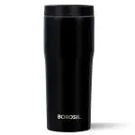 Borosil Hydra Hike 500 ml Stainless Steel Vacuum Insulated Tumbler, 9 Hrs Hot & 13 Hrs Cold, Leak Proof Flask Bottle With Wide Mouth, Fits In Car Holders, For Home, Office, Sports & Commute, Black