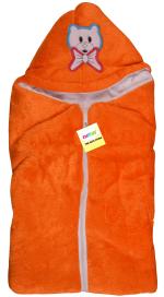 Kwitchy Printed Single Hooded Baby Blanket for Mild Winter 