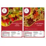 SoftArt Multicolor Flower Shape Fryums, and Multicolor Star Shape Fryums(50g Each)