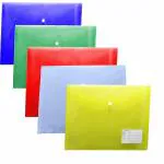 SHUBAN A4 legal Letter Foolscap Paper Size Transparent File Folder -12 Pcs -Colored