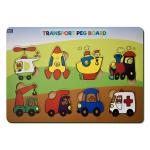 Mini Leaves Multicolor Wood Wooden Transport Vehicles Pegboard Puzzles 12 months (Pack of 1)