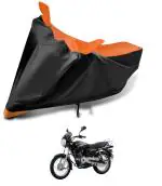 Auto Hub Bike Body Cover for Bajaj Boxer , Dustproof UV Protection water resistant Custom Fit Cover-(Black-Orange )